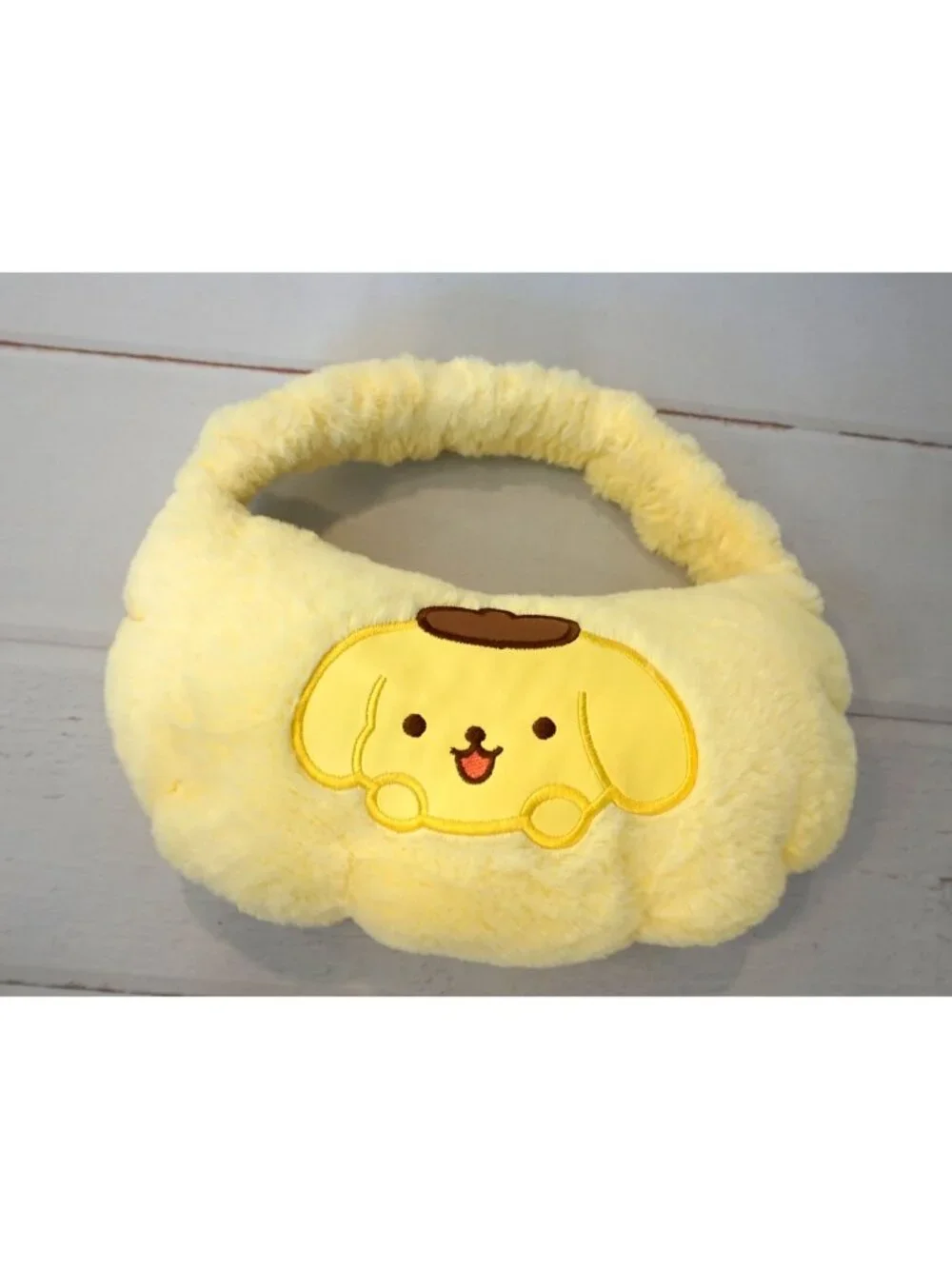 Sanrio Pompompurin Yellow Plush Shoulder Bag – One Size